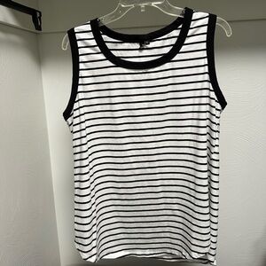 Black and White Striped Top
